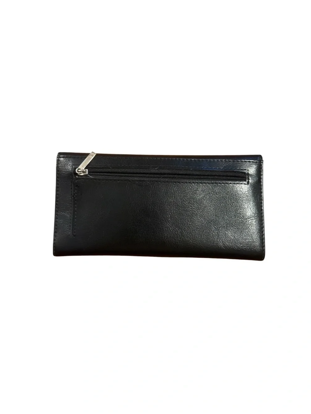 Vintage rina rich Classic Black Leather Foldover Wallet